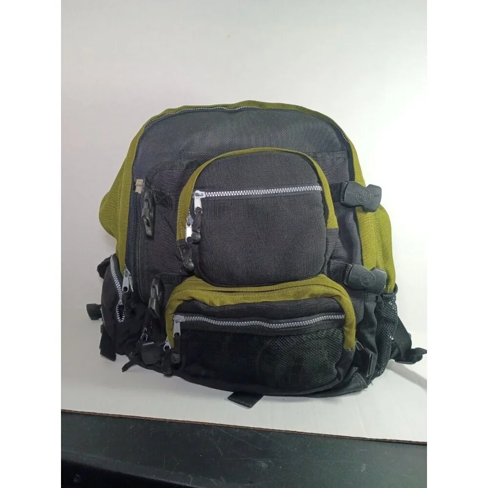 Vintage Black Green World Industries Skateboarding Backpack EUC